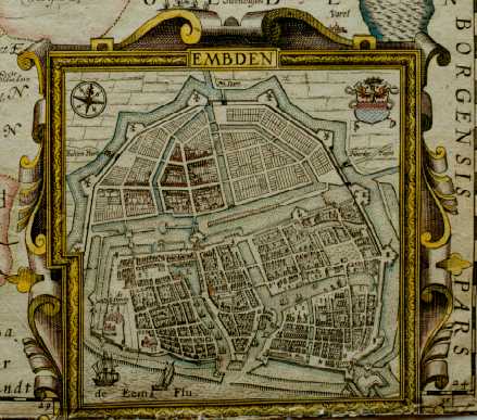 Emder Stadtplan aus Visser 1624